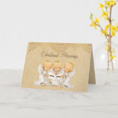 Baby Angel Christmas Wenskaart Kaart (Gele Bloem)