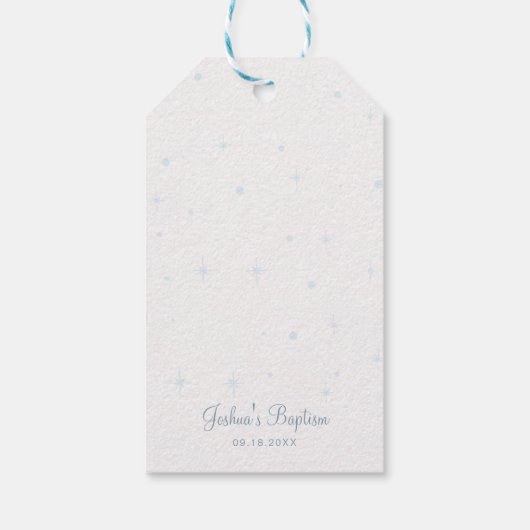 Baby Angel, de doop Dank u Cadeaulabel (Achterkant)