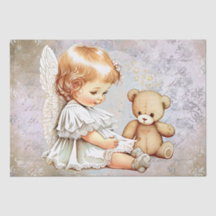 Baby Angel en Teddy Bear Waterverf Tissuepapier