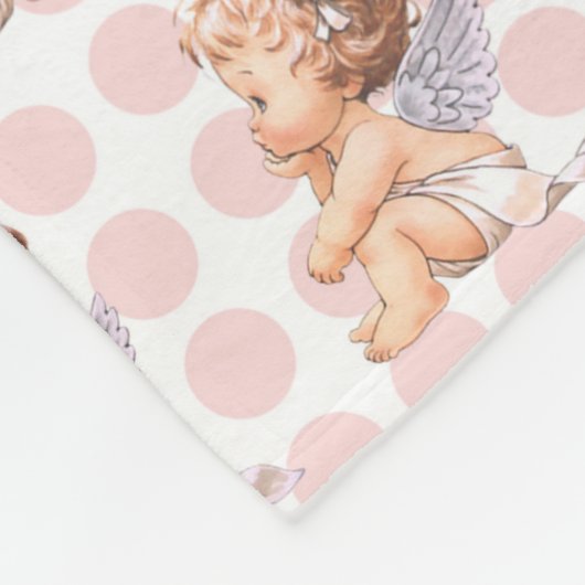Baby Angel girl fleece nummer drie Deken (Hoek)