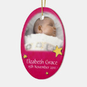 Baby angel kerstrood ornament eigen foto (Links)