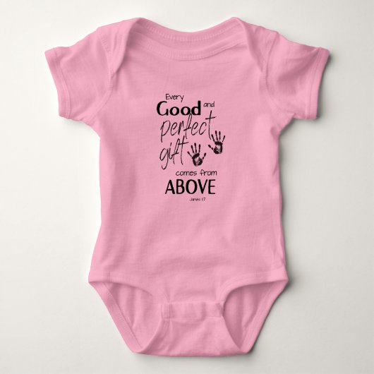 BABY ANGEL LICHAAMSPAK- JAMES 1:17 ROMPER (Voorkant)
