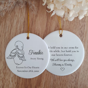 Baby Angel-verliesgedenkteken Keramisch Ornament
