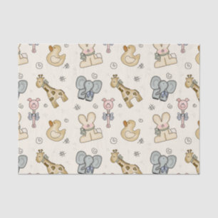 Baby Animal Elephant Pig Duck Giraffe Tissue Paper Tissuepapier