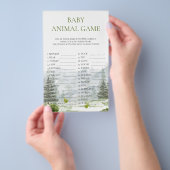 Baby Animal Game Adventure Mountain Baby shower Flyer (Hand)