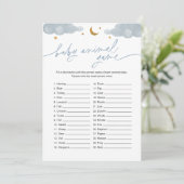 Baby Animal Game Twinkle Little Star-Baby shower Kaart (Staand voorkant)