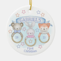 Baby Animal Rattles Baby's eerste kerst