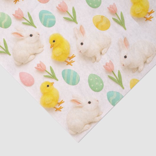  Baby Animals and Easter Eggs Pattern  Tissuepapier (Detail)