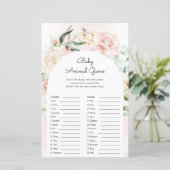 Baby Animals Boy Blue Elephant Baby shower Game (Staand voorkant)