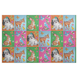 Baby Animals Fabric for Baby, Child look Stof
