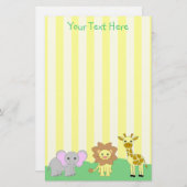 Baby Animals Stationery (TBA) Briefpapier (Voorkant / Achterkant)