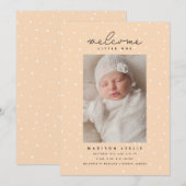 BABY ANNOUNCEMENT Polka Dots Aankondiging (Voorkant / Achterkant)