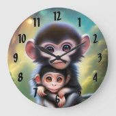 Baby apen grote klok (Voorkant)