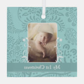 Baby Aqua Tiny T-shirt Foto Ornament (Achterkant)