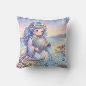Baby Aquarius Zodiac Nursery Kussen (Voorkant)