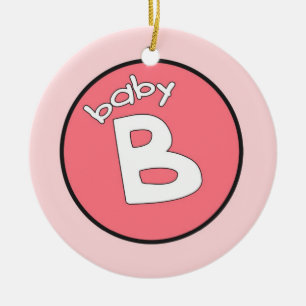 "Baby B" Aangepaste versiering voor veelvouden Keramisch Ornament