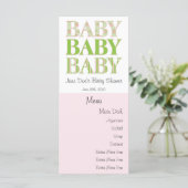 Baby, Baby, Baby-menukaart Menu (Staand voorkant)