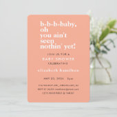 Baby Baby Bold Text Baby Shower Invitation (Debout devant)