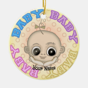 Baby Baby Gezicht Keramisch Ornament