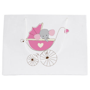 Baby Baby Girl Pink Elephant Large Cadeauzakje