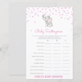 Baby Baby shower Game PRINED (Voorkant / Achterkant)