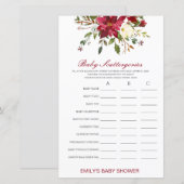 Baby Baby shower Game PRINED (Voorkant / Achterkant)