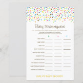 Baby Baby shower Game PRINED (Voorkant / Achterkant)