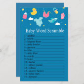 Baby Baby-woordscramble (Voorkant / Achterkant)