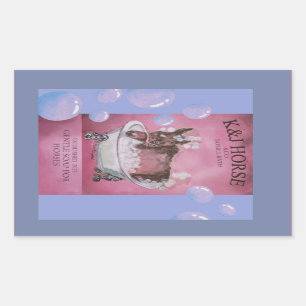 baby badzeep rechthoekige sticker