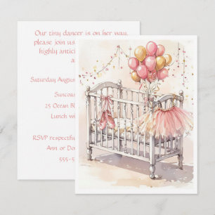 Baby Ballerina Feest Digitale Download Uitnodiging