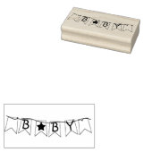 Baby Banner Art Stamp Rubberstempel (Gestempeld)