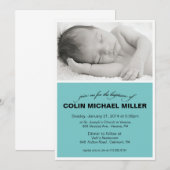 Baby Baptism Invitation Kaart (Voorkant / Achterkant)