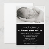 Baby Baptism Invitation Kaart (Voorkant / Achterkant)