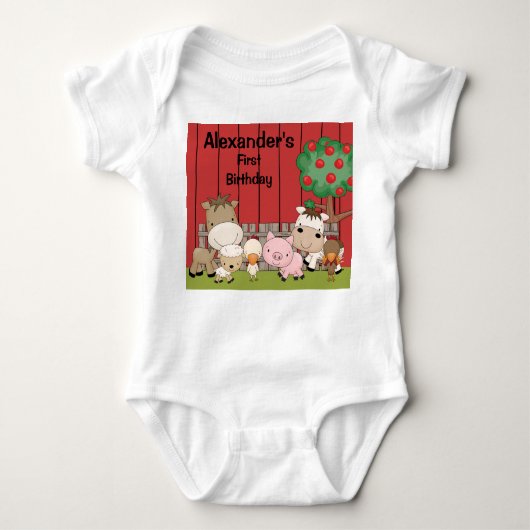 Baby Barnyard Buddies Baby Creeper Romper (Voorkant)