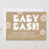 Baby Bash | Baby Shower Invitations Kraft Paper v2 Kaart (Voorkant)
