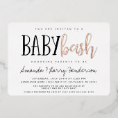 Baby Bash Couples Baby shower Folie Uitnodiging (Voorkant)