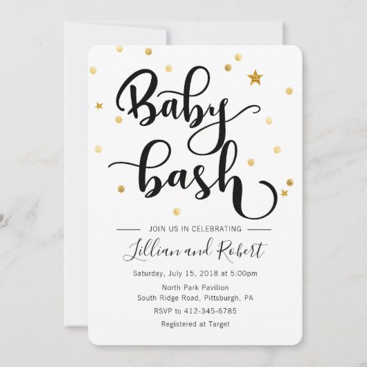 Baby Bash Couples Baby shower invitation (Devant)