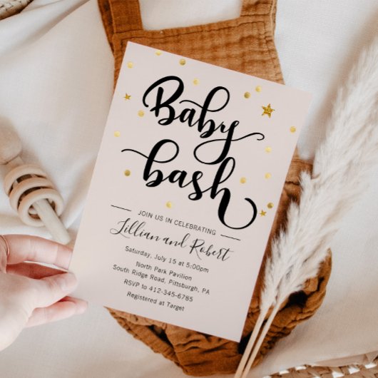 Baby Bash Couples Baby shower invitation