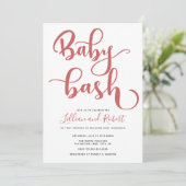 Baby Bash Couples Baby shower Kaart (Staand voorkant)