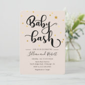Baby Bash Koppels Baby shower uitnodiging (Staand voorkant)