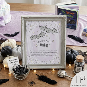 Baby Bat Paars Zeg Niet Baby Spel Poster