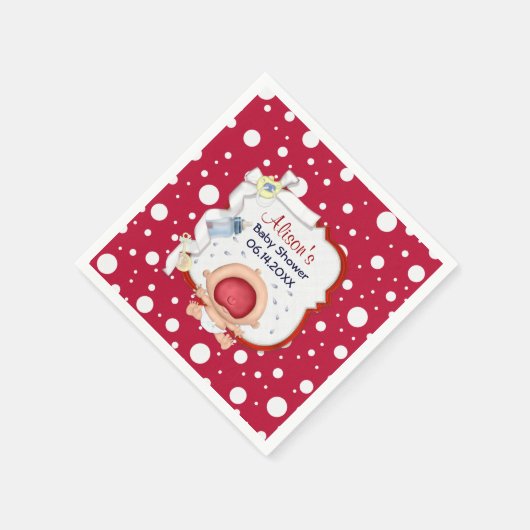 Baby Bawling Funny Baby shower Papieren servetten (Hoek)