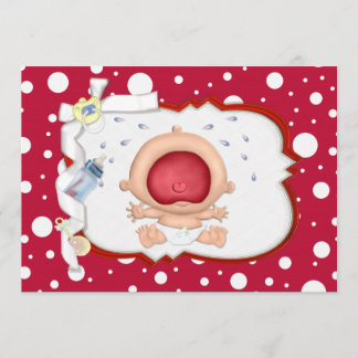 Baby Bawling Funny Neutral Baby shower Kaart