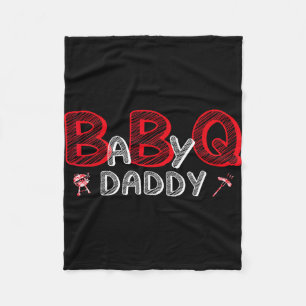 Baby bbq feest daddy baby shower thema bijpassend fleece deken