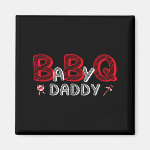 Baby bbq feest papa baby shower thema bijpassend magneet