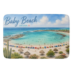 Baby Beach Aruba Caribische Reis souvenir Badmat