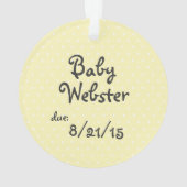 Baby Beads Fotoaankondiging Ornament (achterkant)