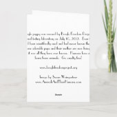 Baby Beagle op de rode stoel Kaart (Achterkant)