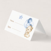 Baby Bear Baby Boy Baby shower Cartes de table (Front)