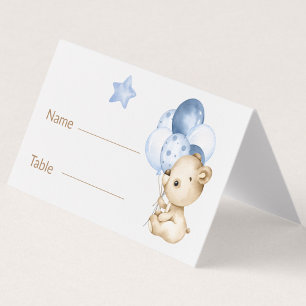 Baby Bear Baby Boy Baby shower Cartes de table